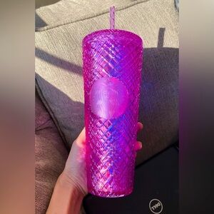New Starbucks 2023 Valentine’s Pink Taffy Iridescent Jewel Venti Cup 24oz